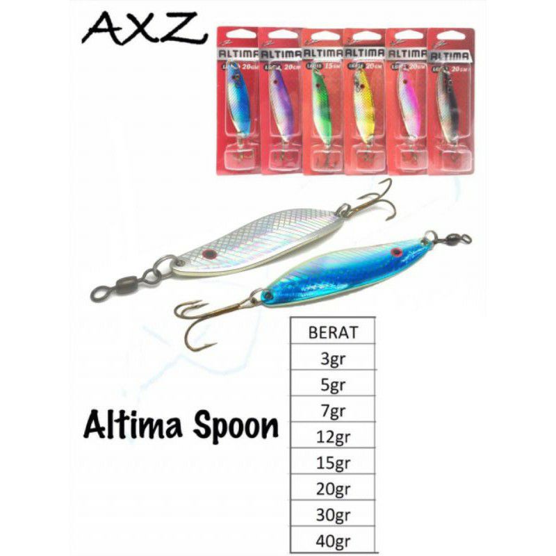 UMPAN PANCING SPOON ALTIMA 20 gr,15 gr,12 gr,7 gr,5 gr