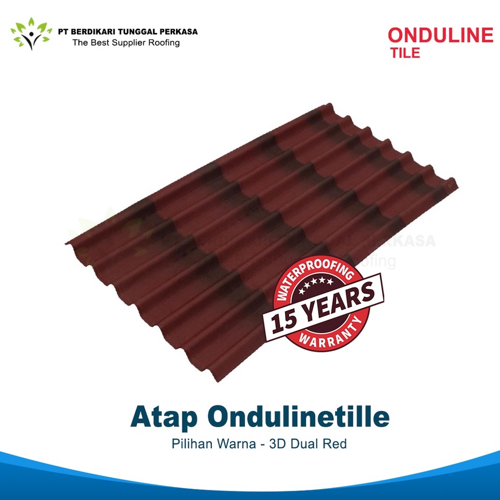 Atap Bitumen Onduline Tile Uk. 195 cm x 96 cm