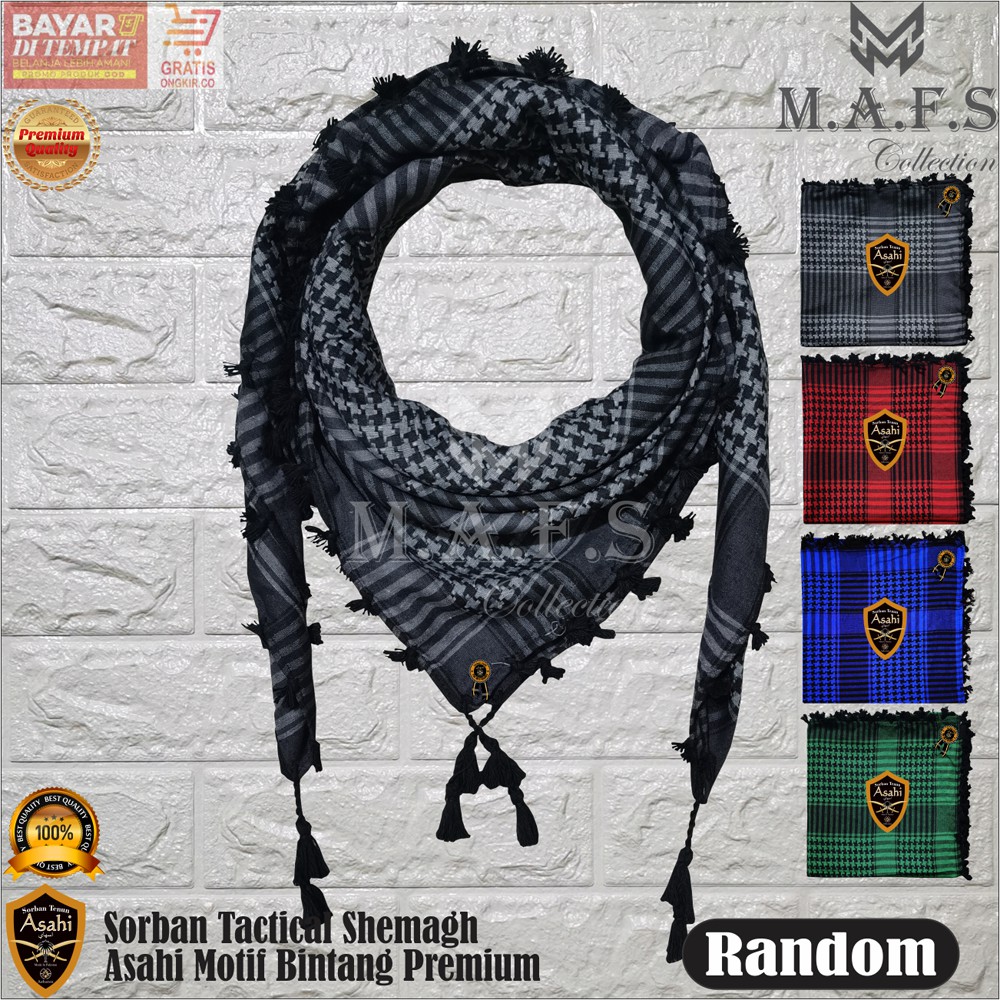 Sorban Tactical Shemagh Asahi Motif Full Warna