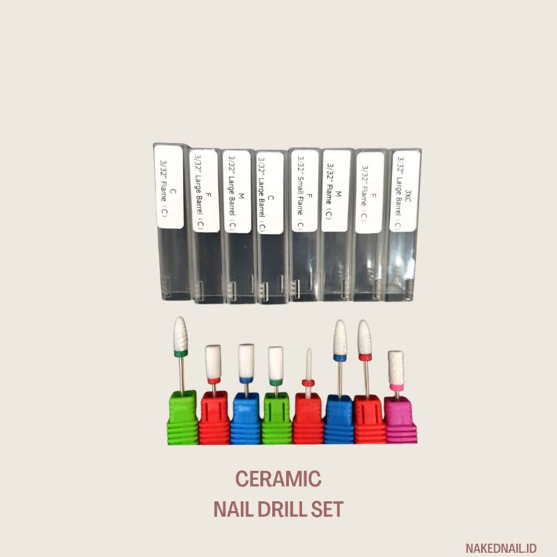 Nail drill bits Ceramic bits 8pcs set nail art nailart nailgel nailpolish