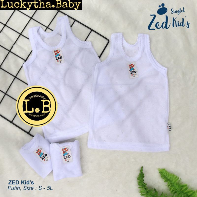 3pcs_ Zed kids singlet bayi &amp; anak size 0-12 tahun / kaos kutang bayi / kaos dalam Zed kids
