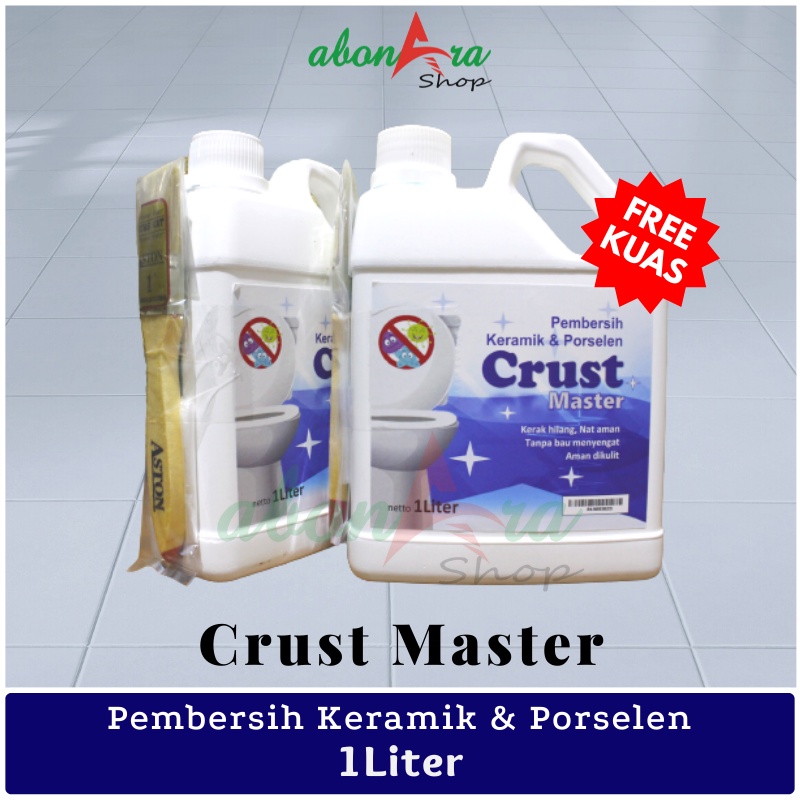 Topron Crust Master Pembersih Keramik & Porselen 1L Free Kuas