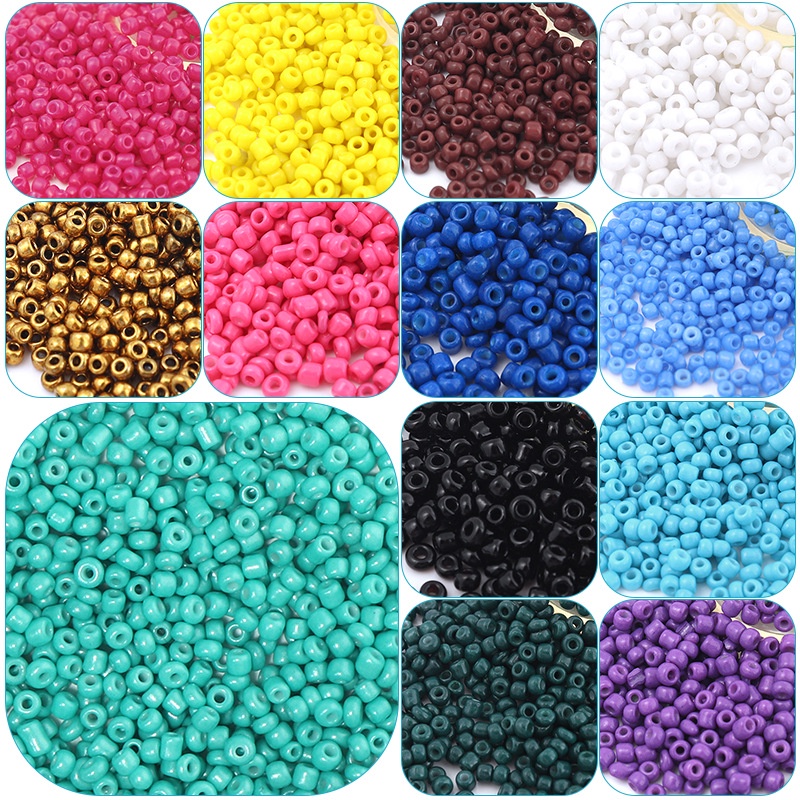 Handmade 1000pcs Manik-Manik Kaca Buatan Tangan Ukuran 2mm Untuk Membuat Perhiasan Kalung Gelang