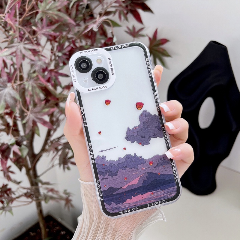 Soft Case TPU Motif Lukisan Mata Malaikat Untuk iPhone 7 8 X XR XS Max 6 6s 7 8 Plus SE 2020 iPhone12 11 Pro Max iPhone13 13Pro Max