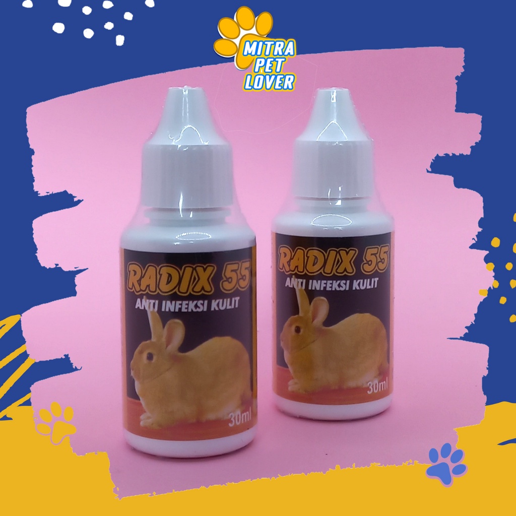 OBAT SCABIES KELINCI - RADIX 30 ML ORIGINAL - ATASI KUDIS EKSIM KORENG GATAL &amp; ANTI INFEKSI KULIT PADA RABBIT - MURAH GARANSI ASLI KUALITAS - EFEKTIF - PET ANIMAL HEALTHCARE &amp; VETERINARY TAMASINDO KESEHATAN &amp; VITAMIN TERNAK HEWAN MITRAPETLOVER