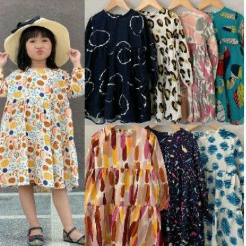 TUNIK ANAK RAYON ZADA SIZE 1-12 TAHUN PAKAIAN ANAK TUNIK ANAK MURAH