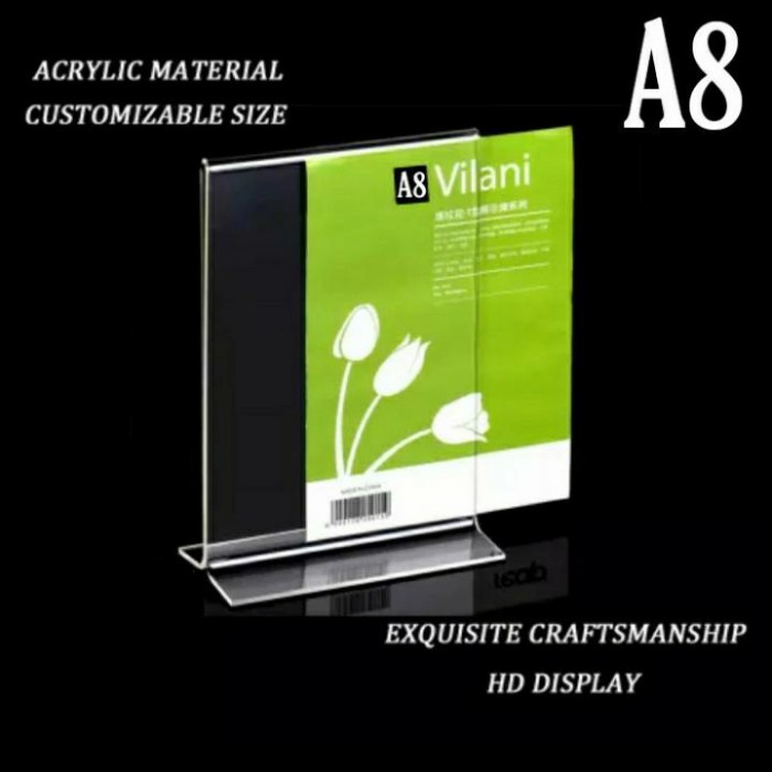 

tempat brosur A8 tent holder / tent card akrilik type T