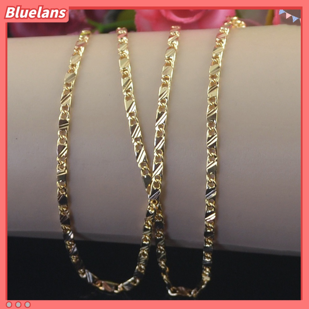 Kalung Rantai Panjang Ukuran 2mm 16-30 Inch Tanpa Liontin Untuk Pria Dan Wanita