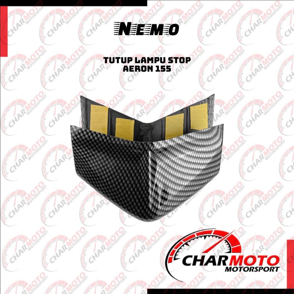 Cover Lampu Stop Karbon Nemo Aerox 155 / Tutup Stoplamp Carbon / Stop lamp - Charmoto