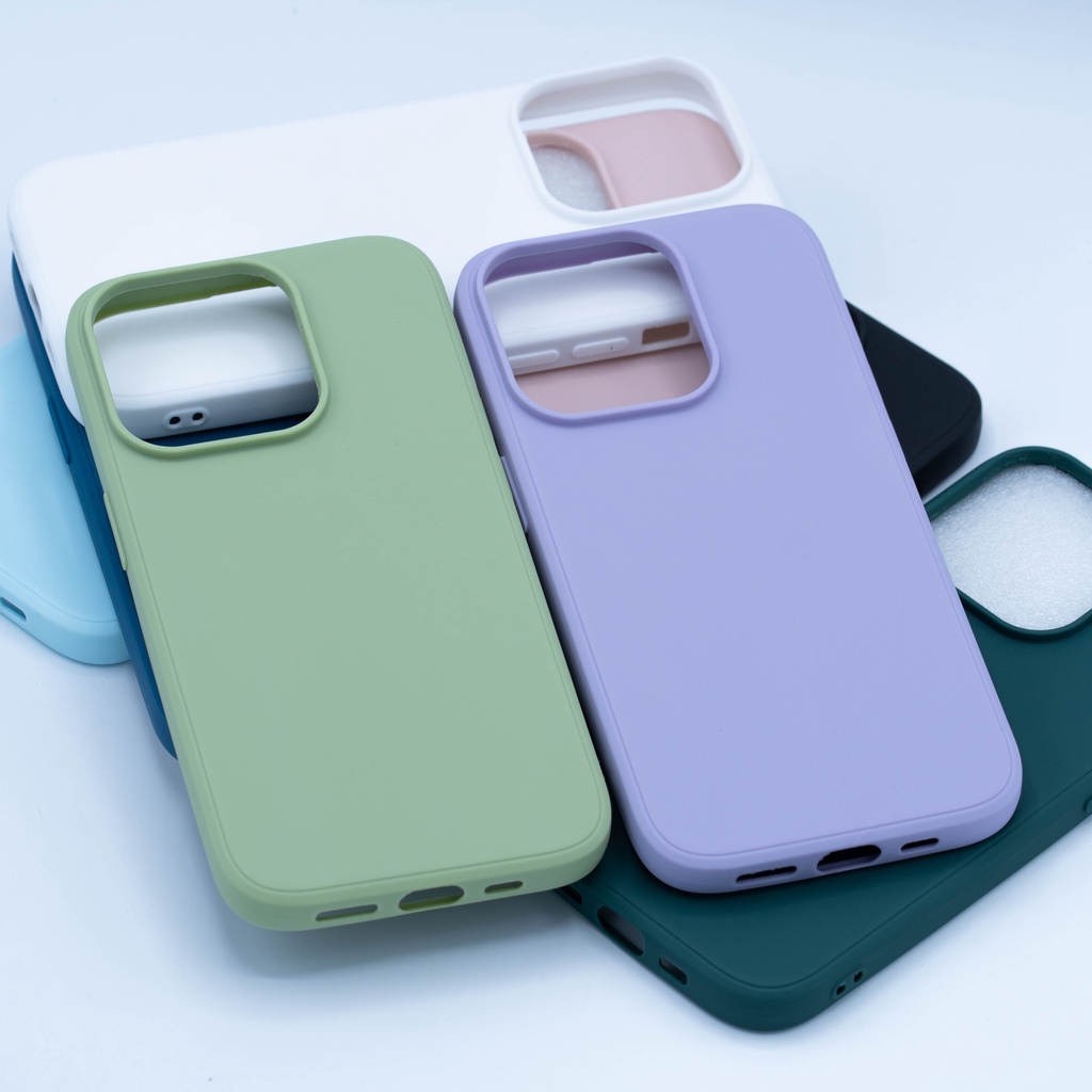 Casing iPhone 14/14 Plus/14 Pro/Max Color Candy Case Silicone Soft Case