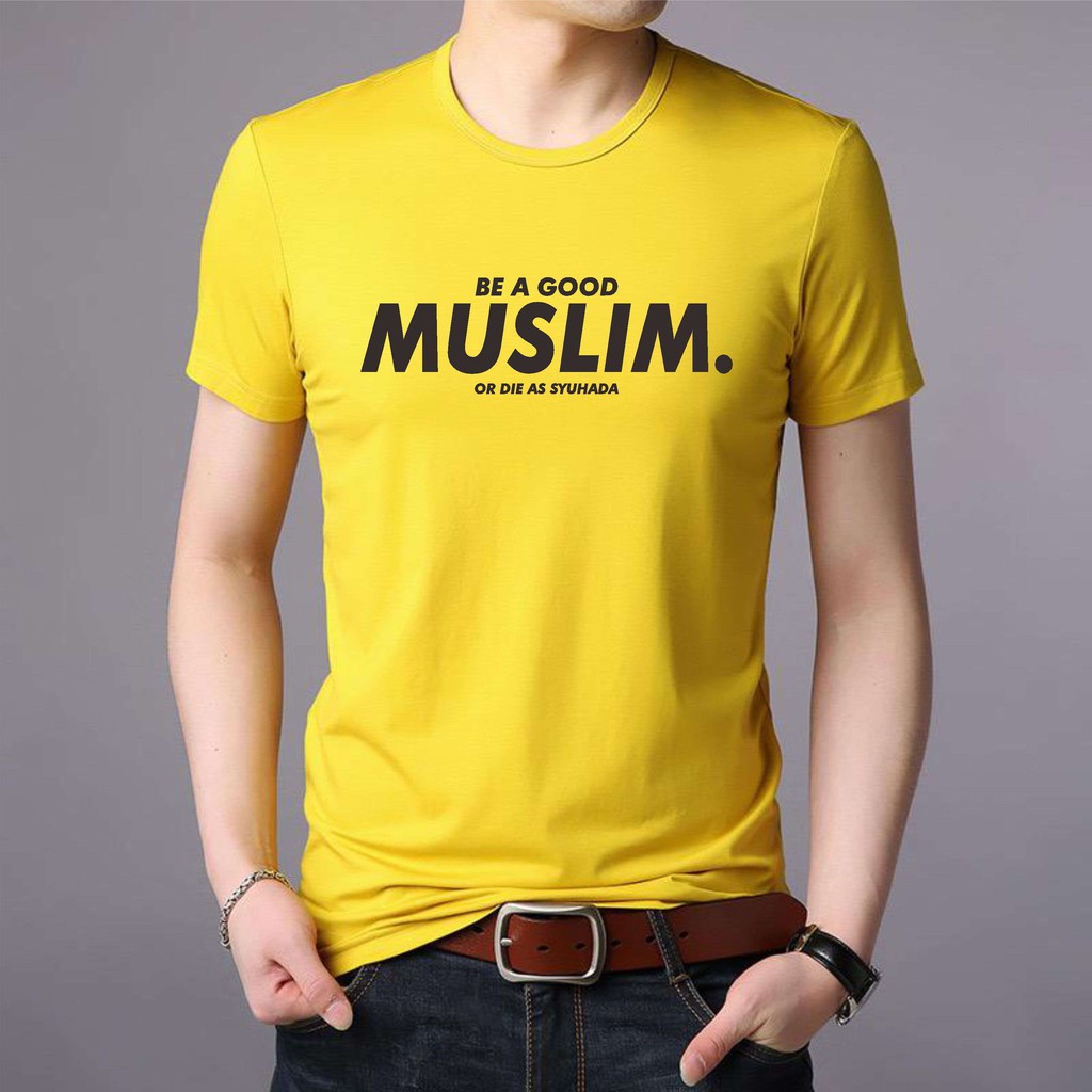 BS/COD/BAJU KAOS TANGAN PENDEK MUSLIM PRIA REALPICTURE