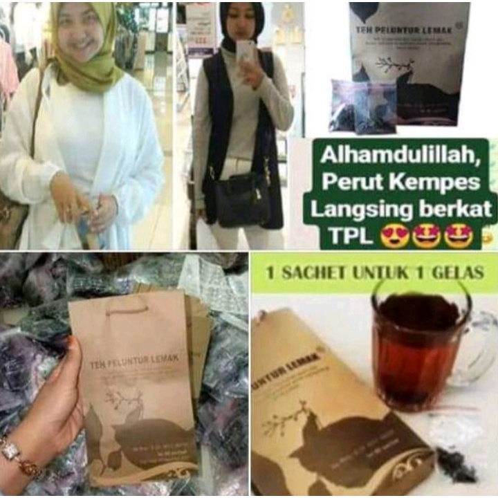 [BISA COD] TPL Teh Peluntur Lemak Aleya Teh Diet &amp; Detox Pelangsing Herbal Sliming Tea Pembakar Lemak Susut Tea