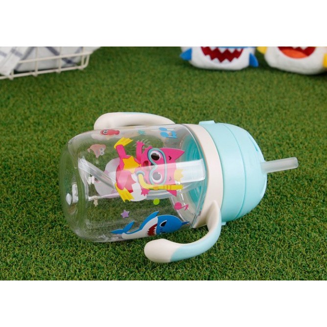 Jual ☆PINKFONG☆ BABY SHARK slide handle straw water bottle 핑크 