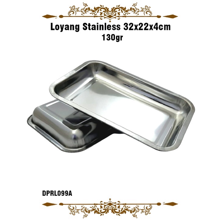 Loyang/Nampan Stainless 32x22x4cm