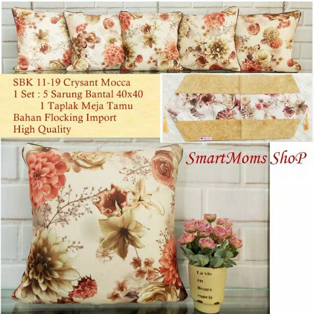 Set sarung bantal sofa kursi tamu saude bulu folking 6in1