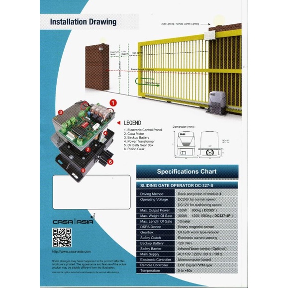 SLIDING GATE OPERATOR KAPASITAS 800kg MESIN PAGAR GERBANG OTOMATIS KUALITAS TERJAMIN