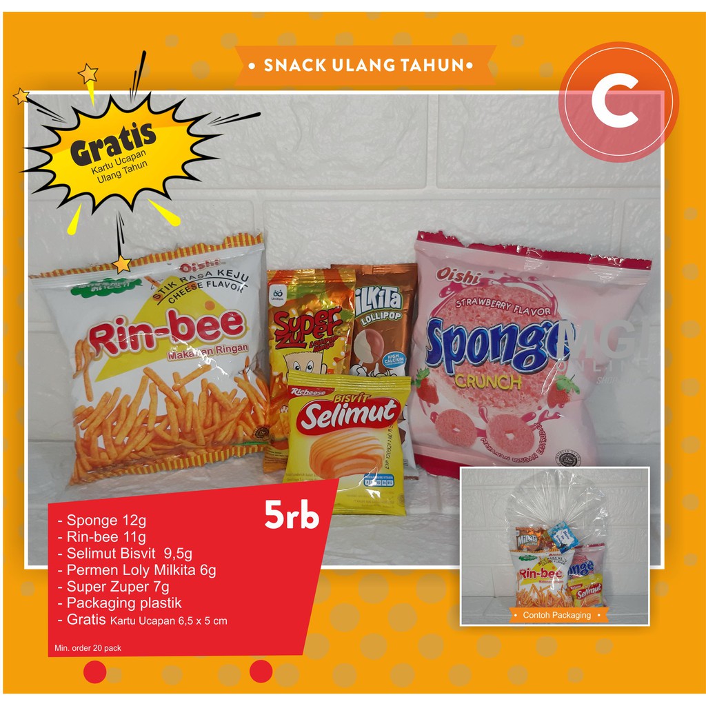 PAKET SNACK ULANG TAHUN 5000 C