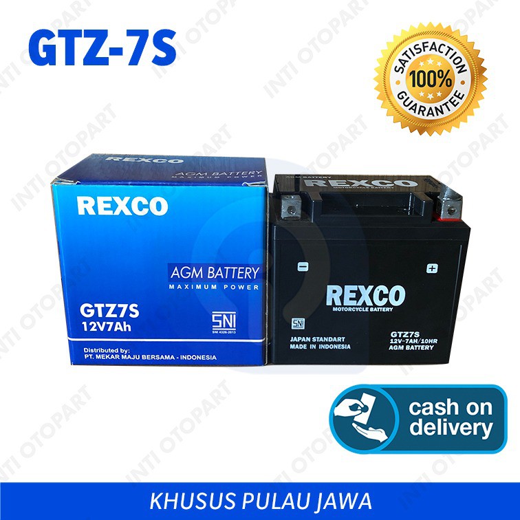 Accu Aki Motor AGM GTZ-7S REXCO