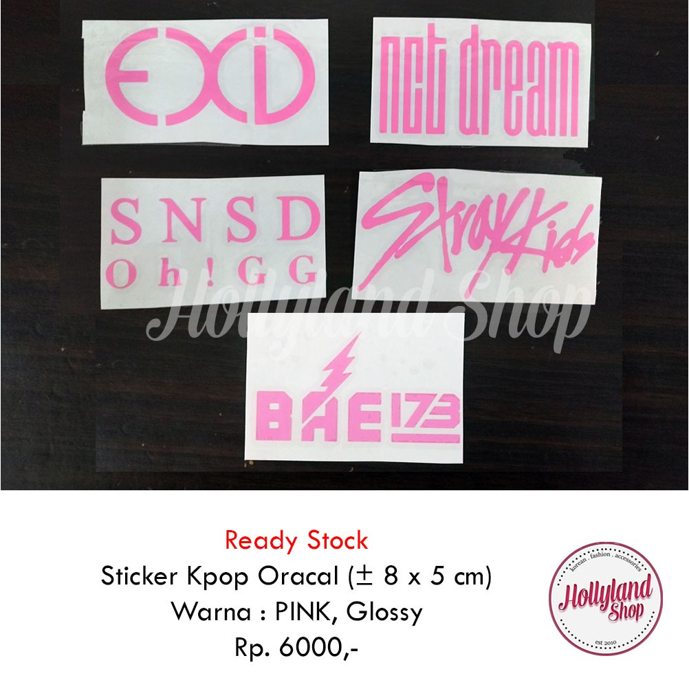 

Sticker Cutting PINK GLOSSY (2pcs) NCT Dream SNSD Oh!GG Stray Kids BAE173 dll