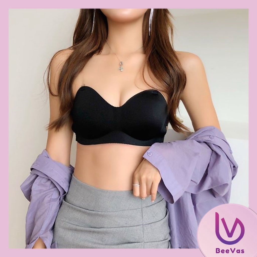 BE.ID BR020 BRA BH KEMBEN WANITA FREE TALI PENGGAIT TRANSPARANT MODEL TANPA KAWAT PLUS DENGAN HALUS