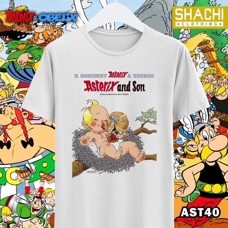 T Shirt Kaos Komik Jadul ASTERIX and Son - Premium White NSA
