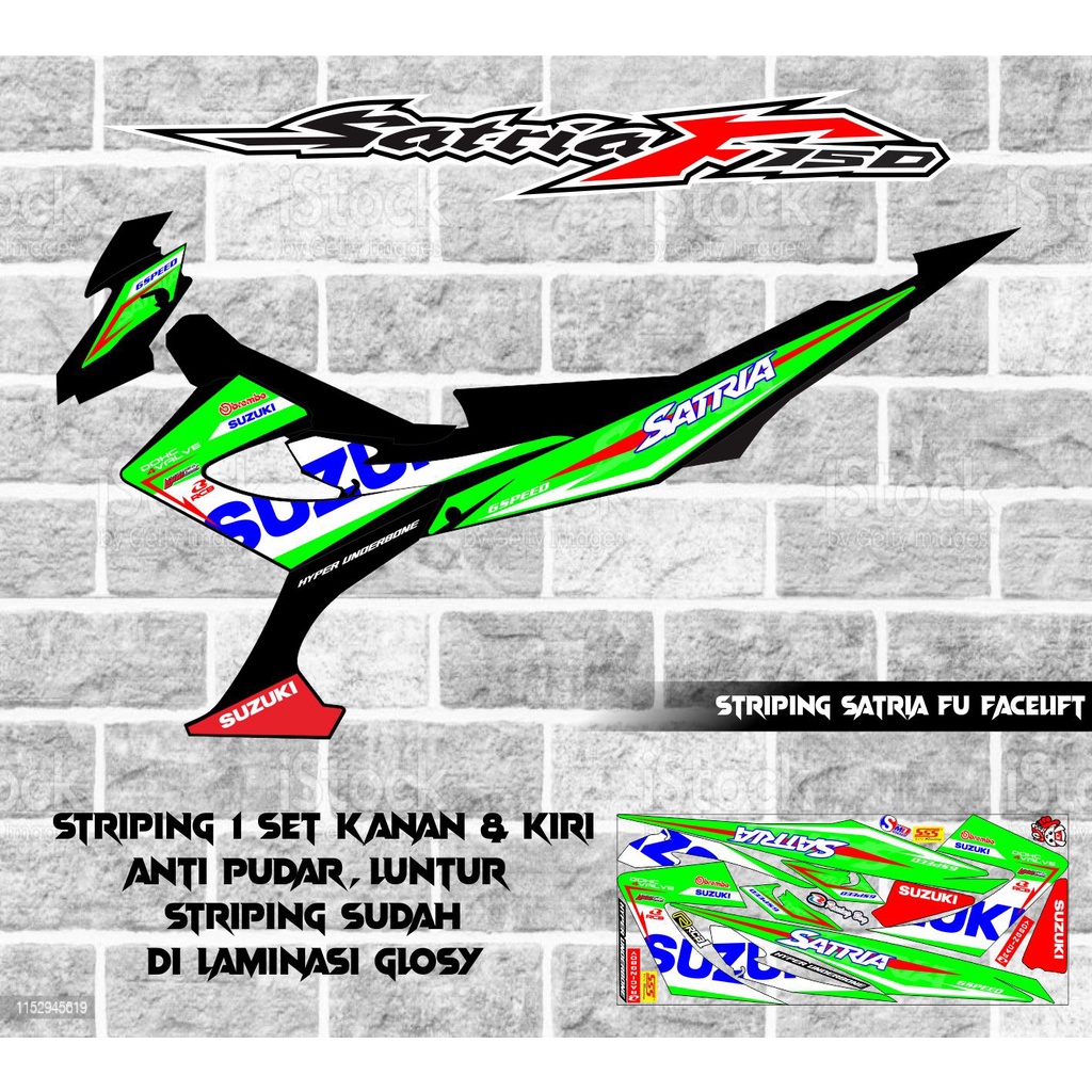 STRIPING STICKER VARIASI SUZUKI SATRIA FU FACELIFT