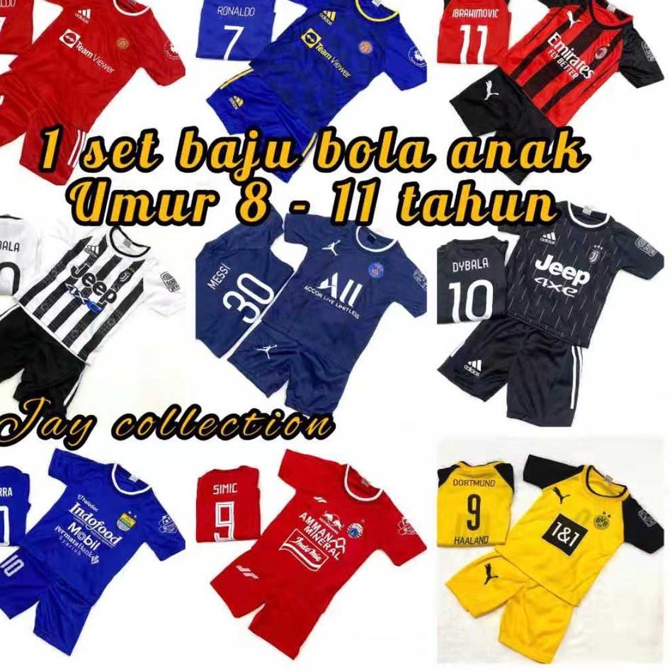 ✫ BISA / SET BAJU BOLA ANAK UMUR 8-11 TAHUN / SETELAN BAJU BOLA ANAK TERBARU 2021 / BAJU FUTSAL ANAK