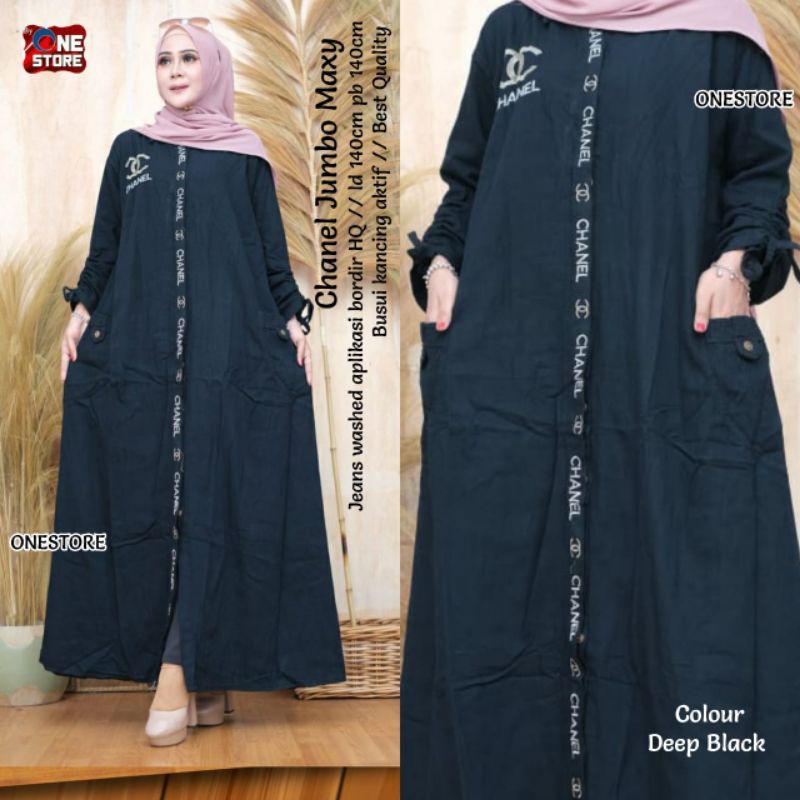 GAMIS JUMBO MAXI BORDIR JEANSWASH LD ±140