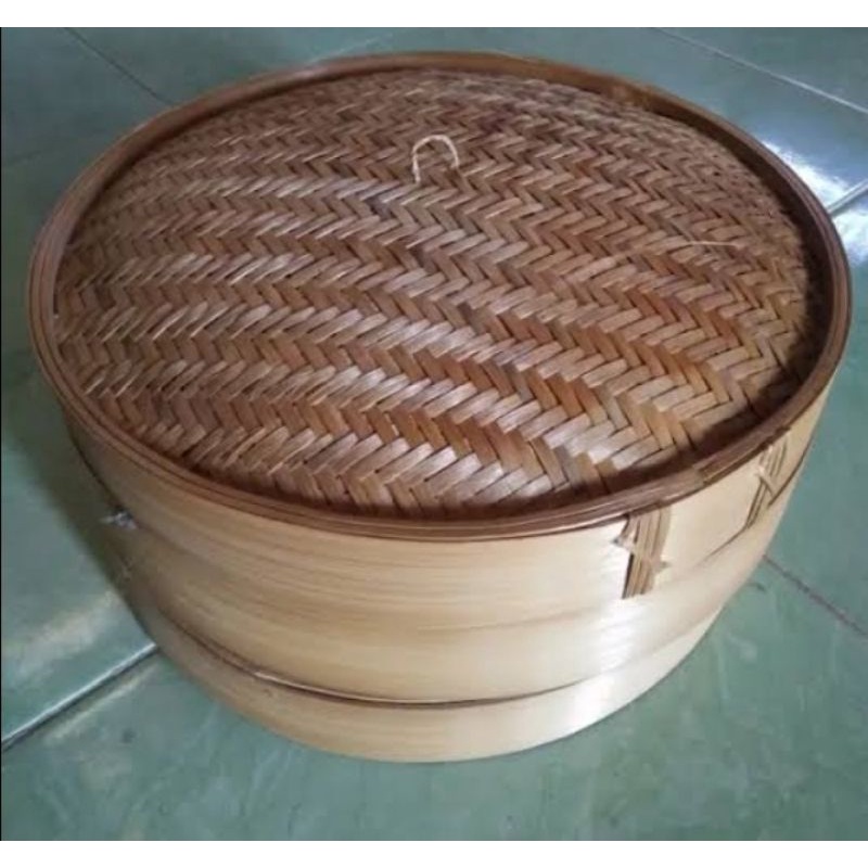 WADAH BAMBU 30 CM wadah+ tutup (1+1)export quality