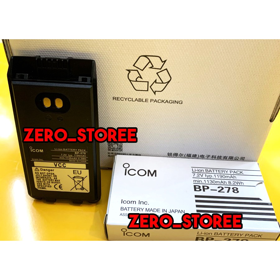 BP-278 Battery Baterai Icom IC-V88 IC-U88 V88 U88 Lithium BP 278 ORI