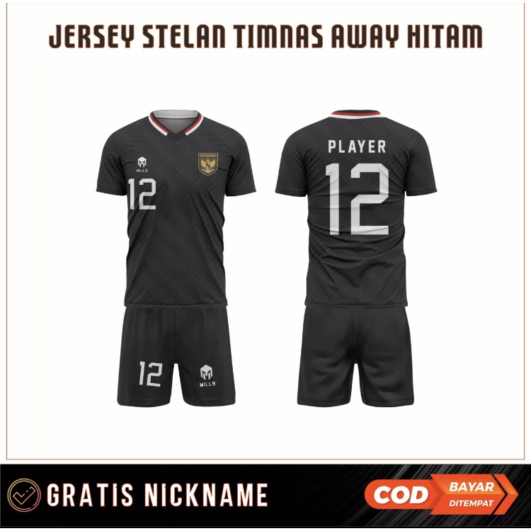 Jersey Timnas Away Hitam Premium