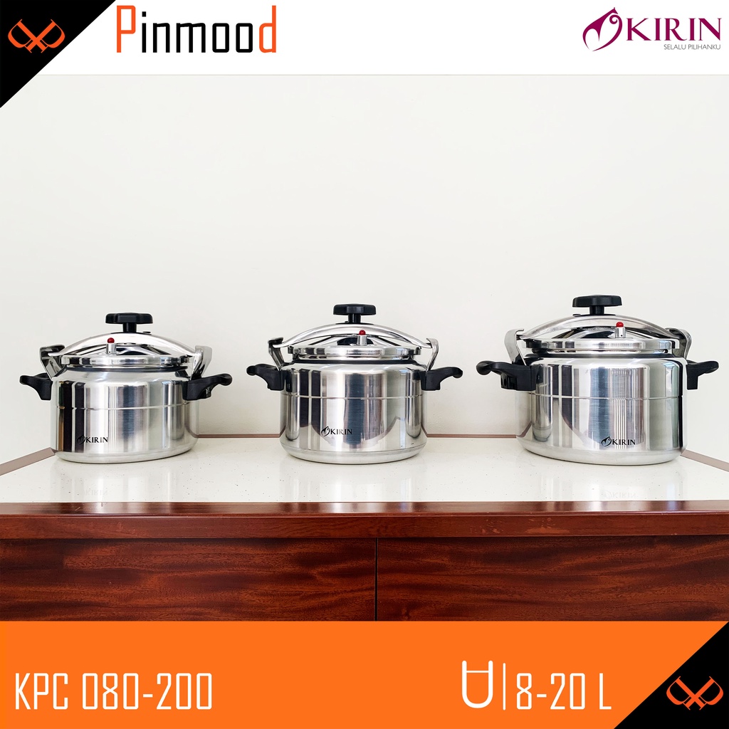 KIRIN PRESTO / PRESSURE COOKER KAPASITAS [ 8 , 10 , 12 , 16 , 20 LITER ] KPC 080-200 PANCI FREE SEAL RING MURAH