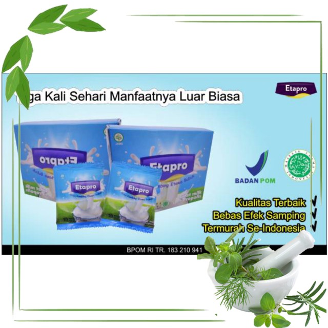 

Susu Kambing Etawa Bubuk plus propolis ETAPRO Asli Original