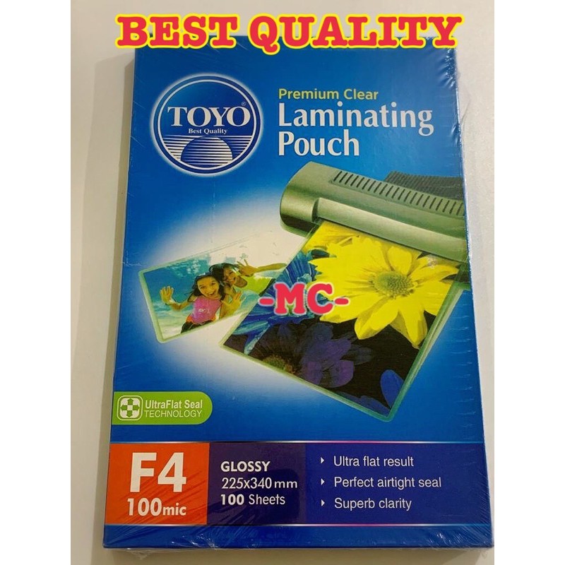 

Laminating Toyo F4 100micron (1 set isi 100pc)