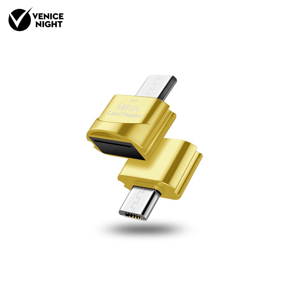 【 Venice 】 Adaptor Pembaca Kartu Memori TF Mikro SD Mikro USB / Tipe C OTG