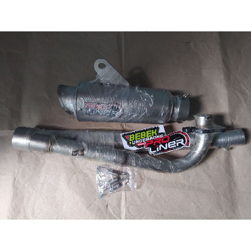 Knalpot racing Proliner Pro MP Underbone Blade 125 Kirana Karisma Supra x 125  Helm in 125
