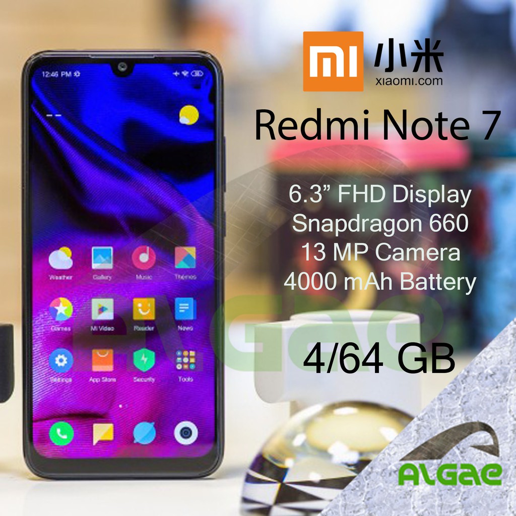 Xiaomi Redmi Note 7 4/64GB RAM 4GB ROM 64GB Garansi Resmi