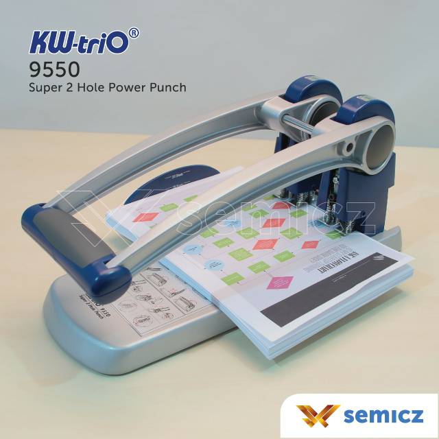 SUPER 2 hole Power Punch,  PEMBOLONG 300 HALAMAN/ 3.5 CM. KW-TRIO 9550! MADE IN TAIWAN