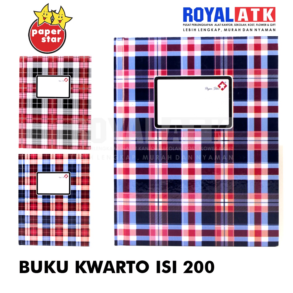 

Buku Hard Cover Quarto / Kwarto 200 Paper Star