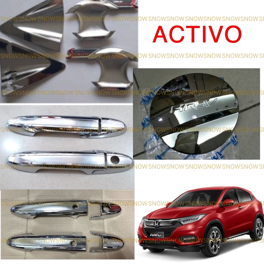 Paket Outer Handle Tank Cover Honda Hrv Hitam Doff Chrome