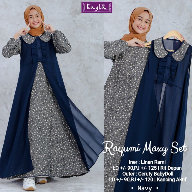 GAMIS SETELAN ANAK RAQUMI MAXY SET INNER LINNER RAMI MIX CERUTY BABYDOL