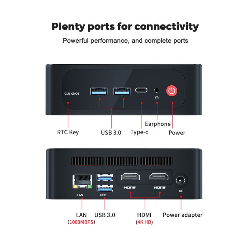 Mini PC Beelink SER 3550H 8/256GB SSD AMD Ryzen5 HDMI 4K Windows 11 Pro