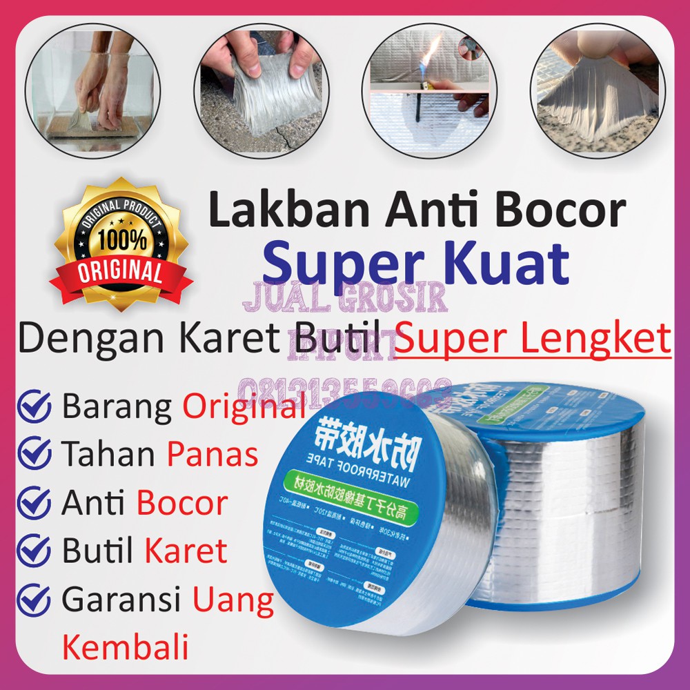 Waterproof Tape Roof Lakban Alumunium Foil Tape Waterproof Dan Perbaikan Dinding Retak