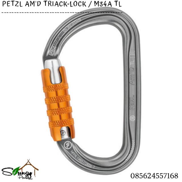 Petzl Amd Triack-Lock Carabiner Original Safety Climbing / Industri