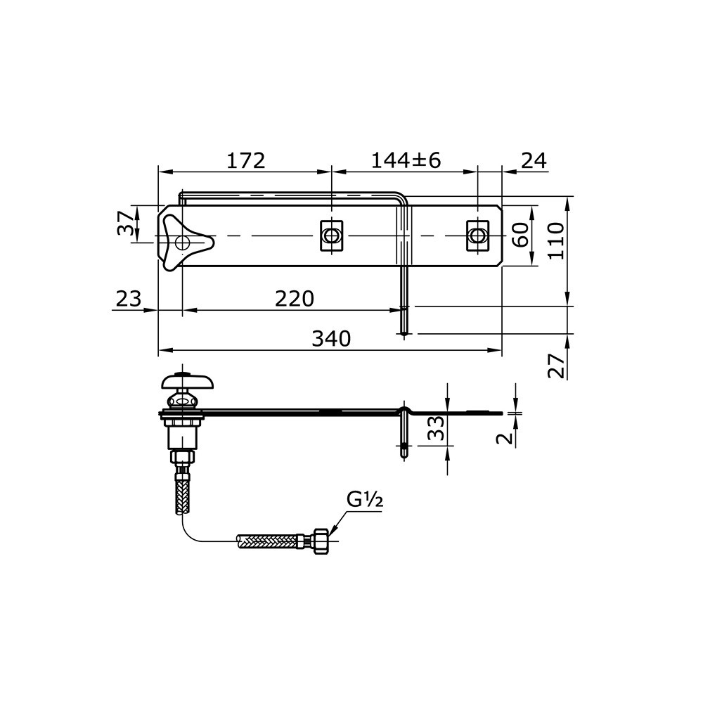 Jet Washer For Flush Valve Toilet TOTO TGB500AZRV24 without TJoint