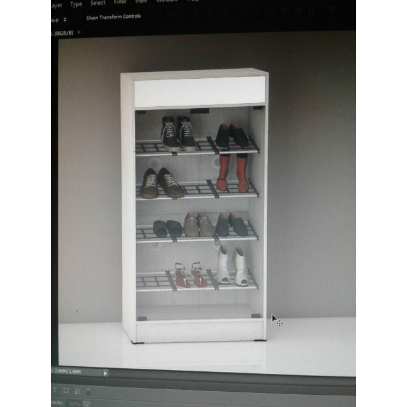 lemari sepatu murah/rak sepatu murah/ lemari kaca