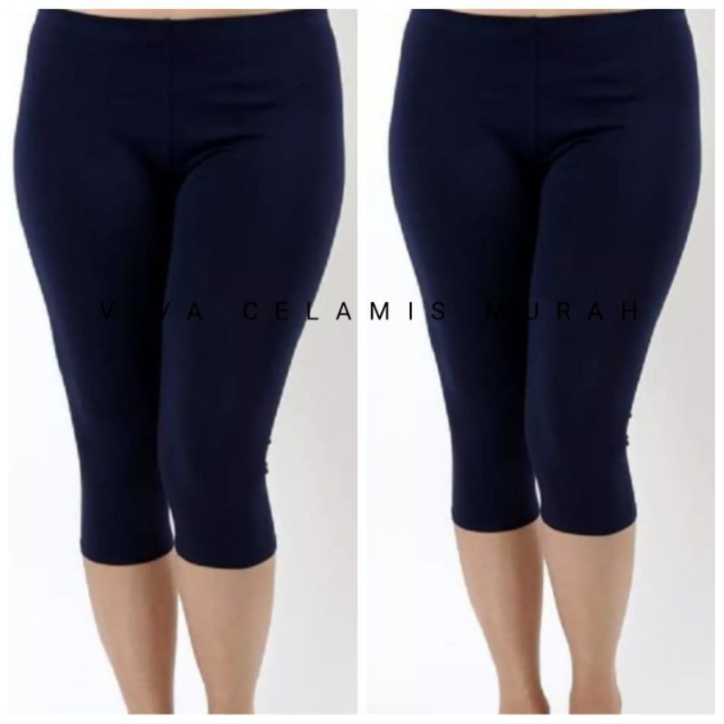 Legging Wanita Pendek  7/8 - Legging Pendek JUMBO- Legging Murah- Adem Elastis Nyaman Dipakai