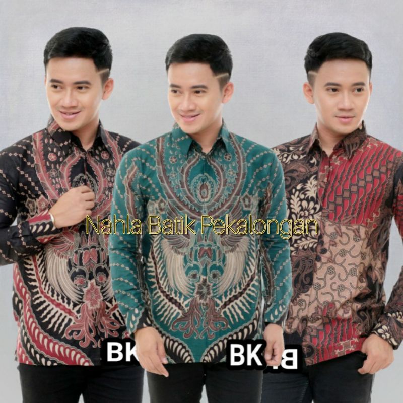 PREMIUM BEST SELLER MODERN Batik Pria Lengan Panjang Bagus Mahal Terbaru Murah Solo Jawa Kondangan.