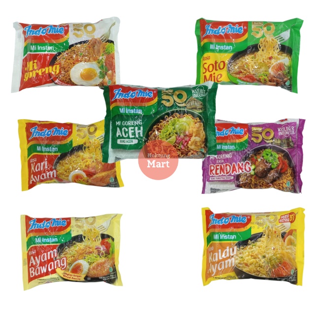 

Indomie Mi Instan Kari Ayam/Soto/Ayam Bawang/Goreng