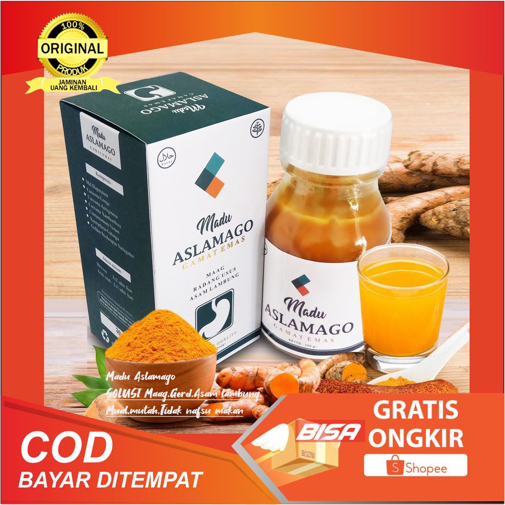 Madu LAMBUNG Aslamago[ Original 100% ] 350 GR|OBAT GERD|ASAM LAMBUNG|MAAG KRONIS|PERADANGAN USUS